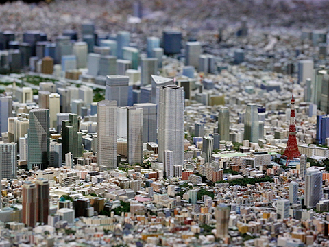 「東京」の都市模型（近景）