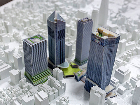 「3Dプリンタを使った都市模型」制作