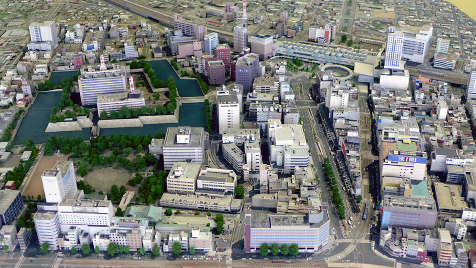 福井市中心市街地都市模型