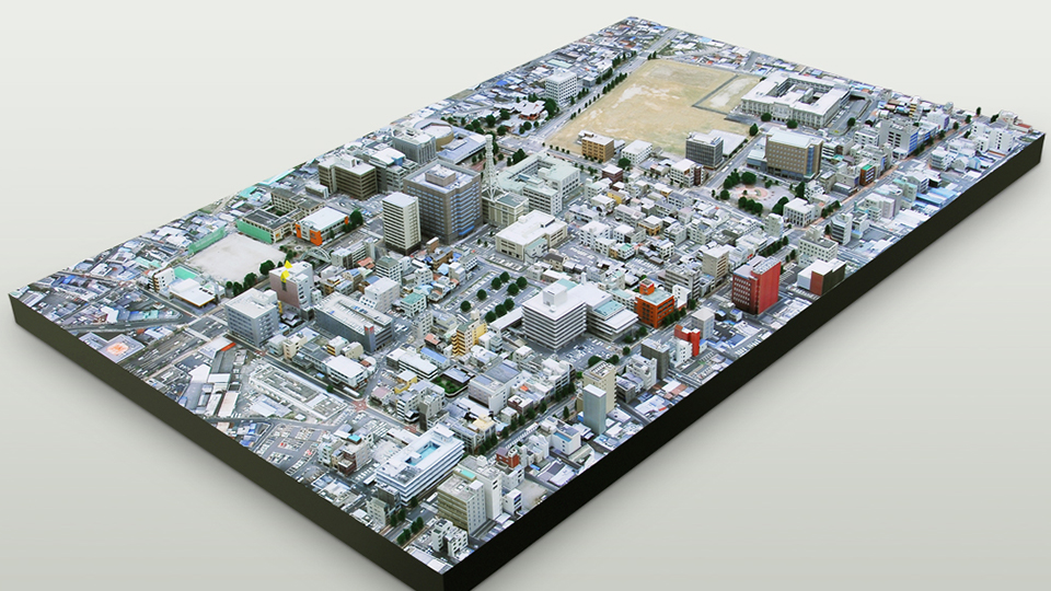 岐阜市庁舎周辺模型
