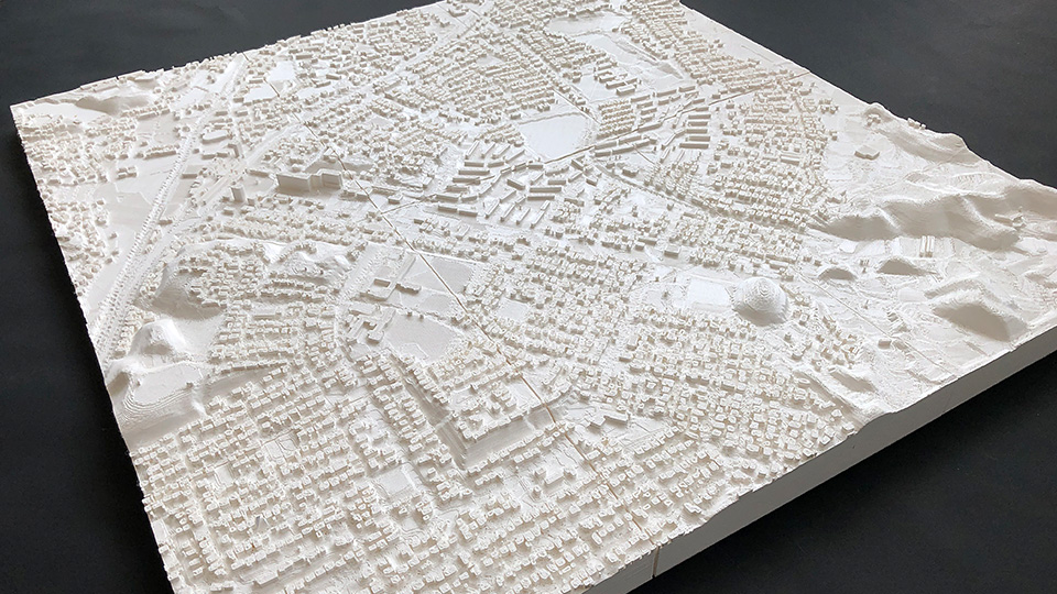 宗像市日の里地区3Dプリンタ模型